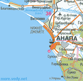 Карта курортов Анапа