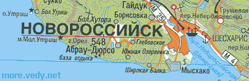 Карта курортов Новороссийск